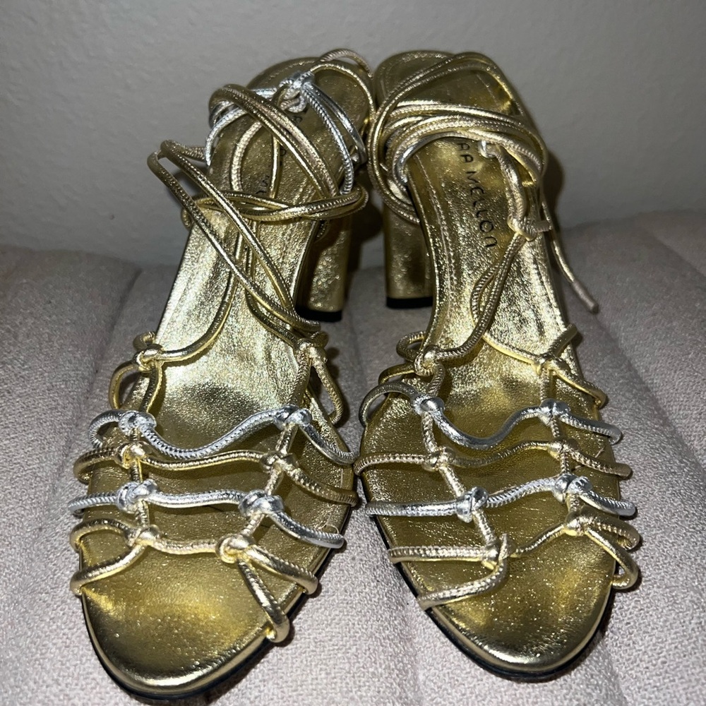 Tamara Mellon Gold and silver heels
